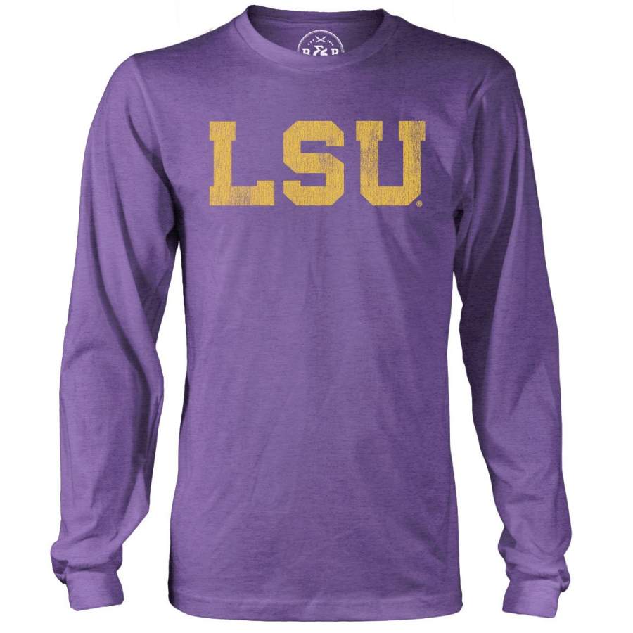 B&B Dry Goods LSU Tigers Athletic Block Long Sleeve T-Shirt – Purple