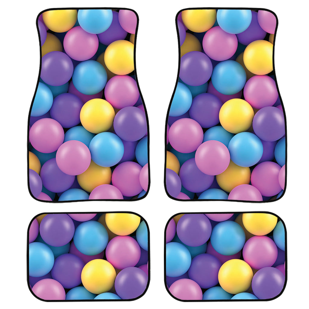 Sweet Candy Ball Pattern Print Front And Back Car Floor Mats