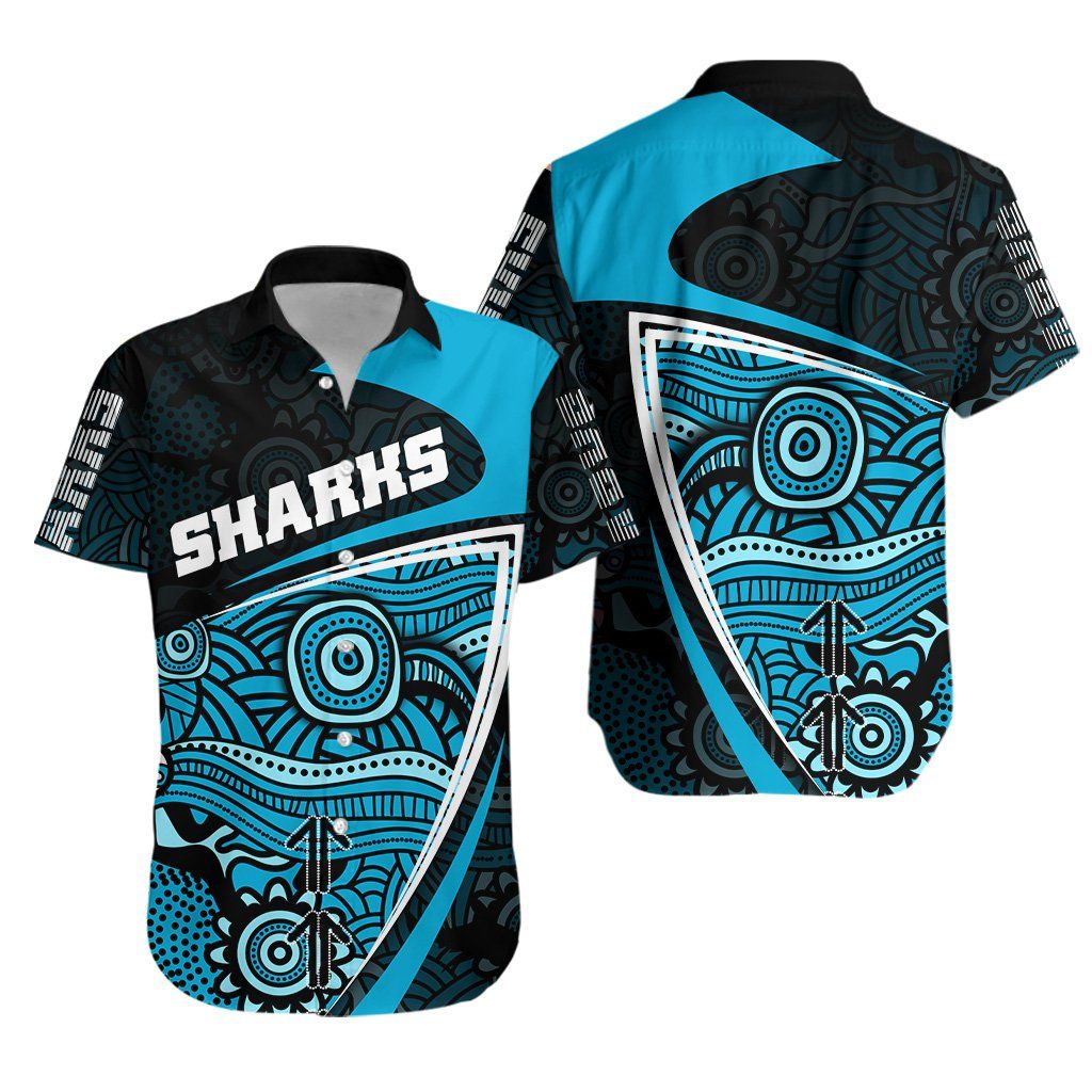 Sharks Aboriginal Hawaiian Aloha Shirts Stealth Style Th12