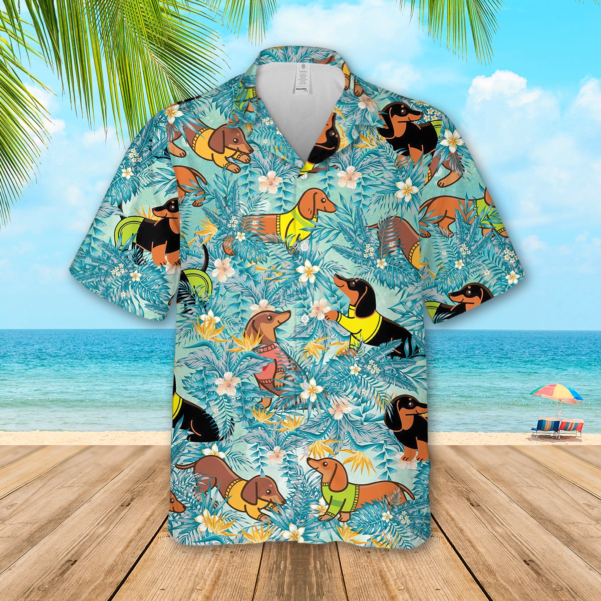 Dachshund Hawaii Tropical Shirt 5 Ha76216