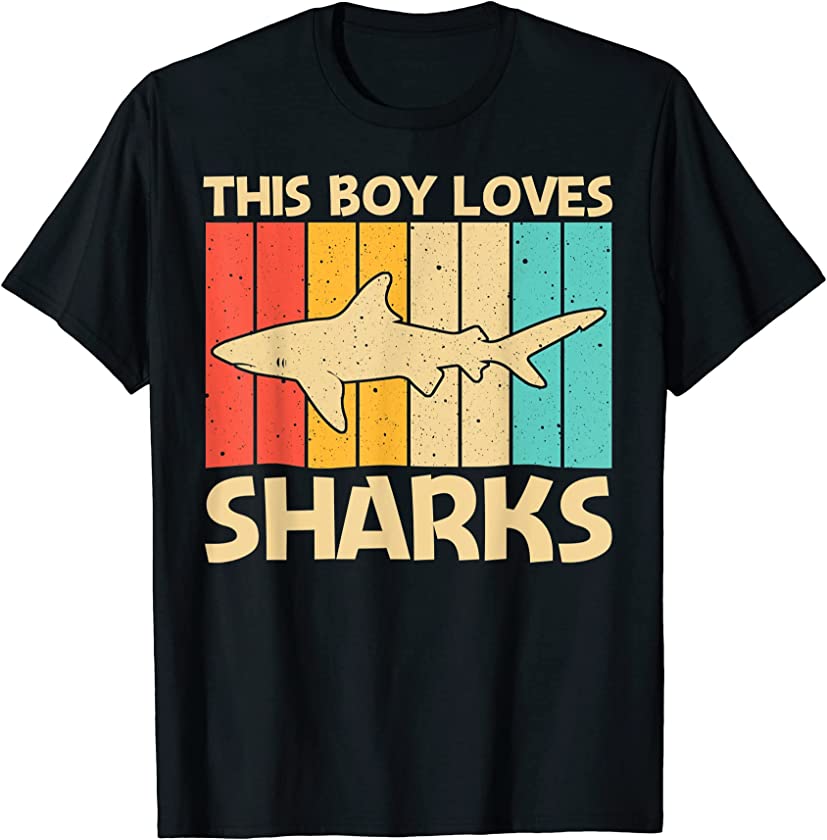 Cool Shark Design For Boys Kids Shark Ocean Animal Lovers T-Shirt