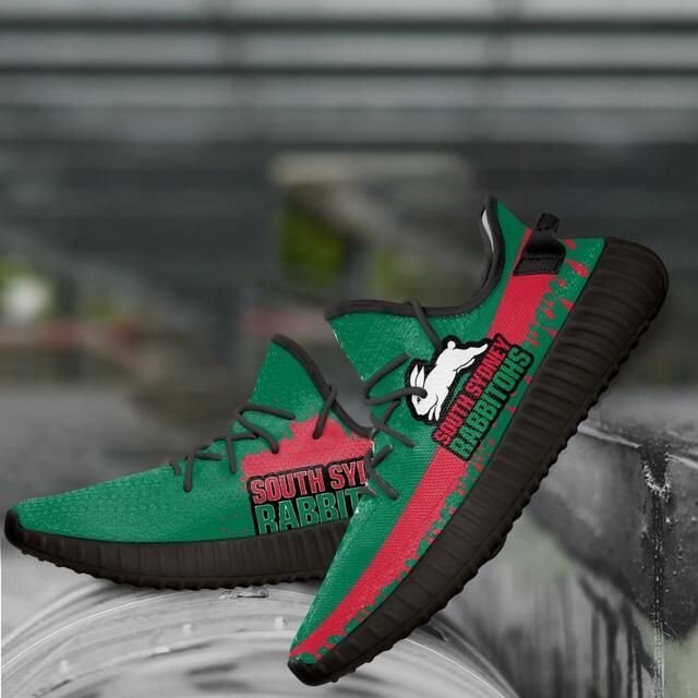 South Sydney Rabbitohs Nrl Yeezy Customize Sneakers Sport Teams Top Branding Trends Custom Perfect Gift For Fans Shoes Yeezy Sneakers H99