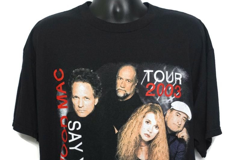 2000s Fleetwood Mac Vintage Y2K T Shirt – Stevie Nicks Lindsay Buckingham Say You Will 00s Tour Concert Band Tee Mixology