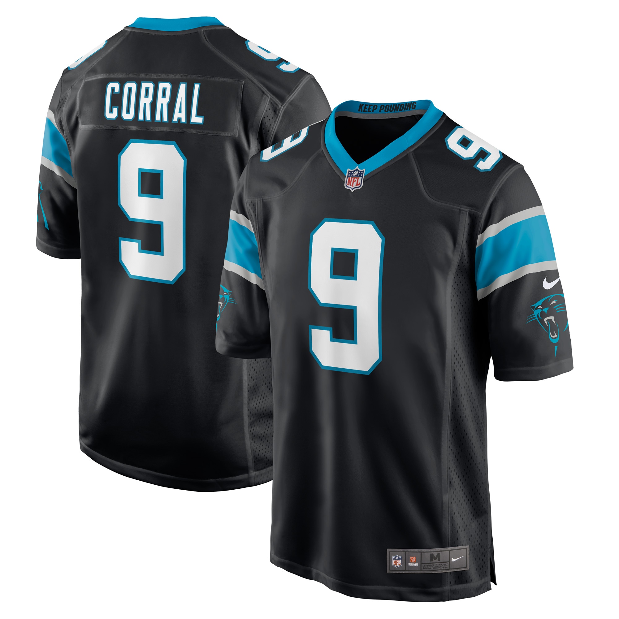 Matt Corral Carolina Panthers Player Game Jersey – Black