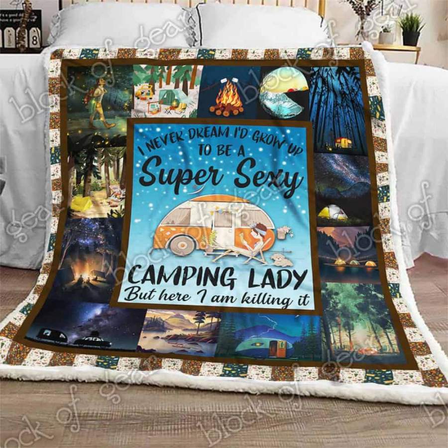 Wozoro Quilt Blanket Camping Super Sexy Lady But I Am Killing It Twin Queen King Size