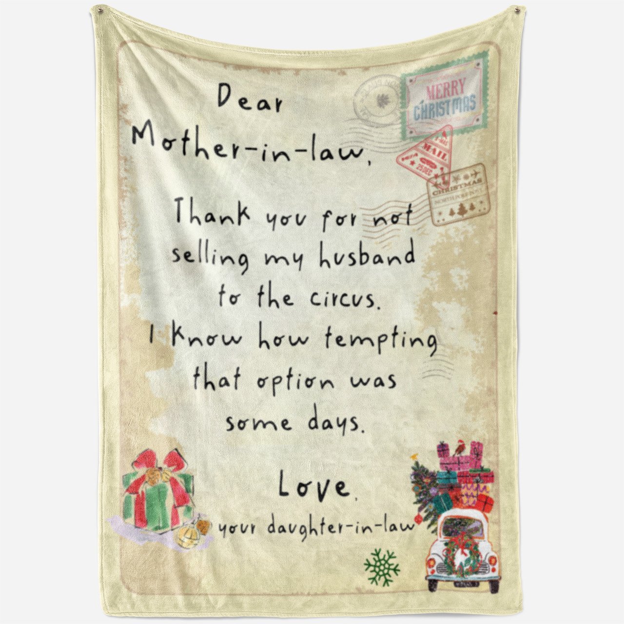 Thank You For Not Selling My Husband To The Circus Fleece Blanket – Quilt Blanket, Meaningful Gift, Mother’S Day Gift From Daughter In Law To Mom, Home Decor Bedding Couch Sofa Soft And Comfy Cozy