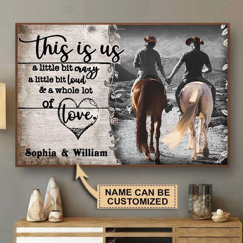 Aeticon Gifts Personalized Horse Riding A Little Bit Of Canvas Mom Dad Gift Home Decor