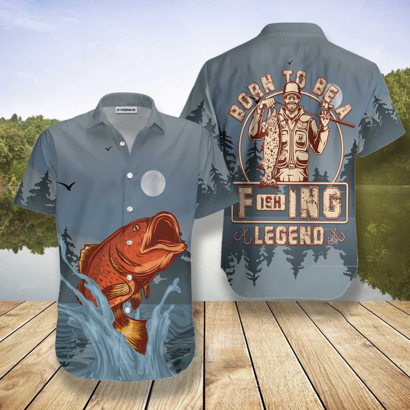 Born To Be A Fishing Legend Hawaii Shirt For Men And Women Ha3802