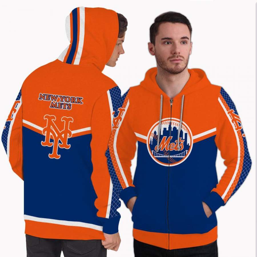 Colorful Gorgeous Fitting New York Mets Zip Hoodie