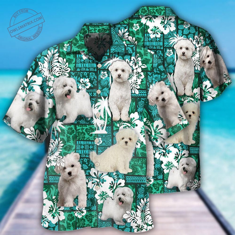 Maltese Dog Tropical Style Hawaii Shirt Ha40406