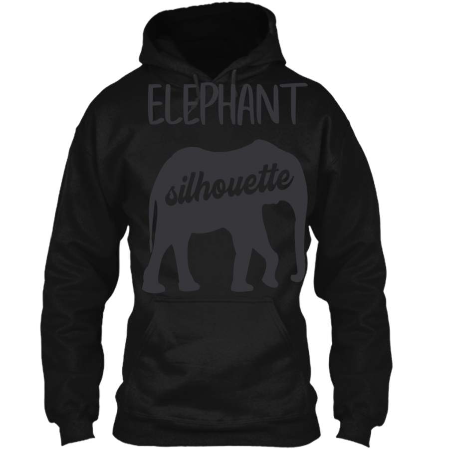 Men_s T Shirt Elephant Family Pattern is Behind Pullover Hoodie 8 oz