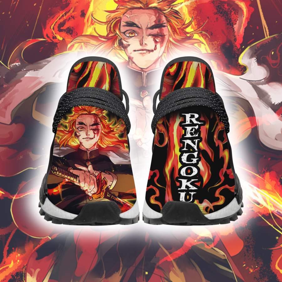 Demon Slayer Shoes Rengoku NMD Sneakers Skill Anime Shoes