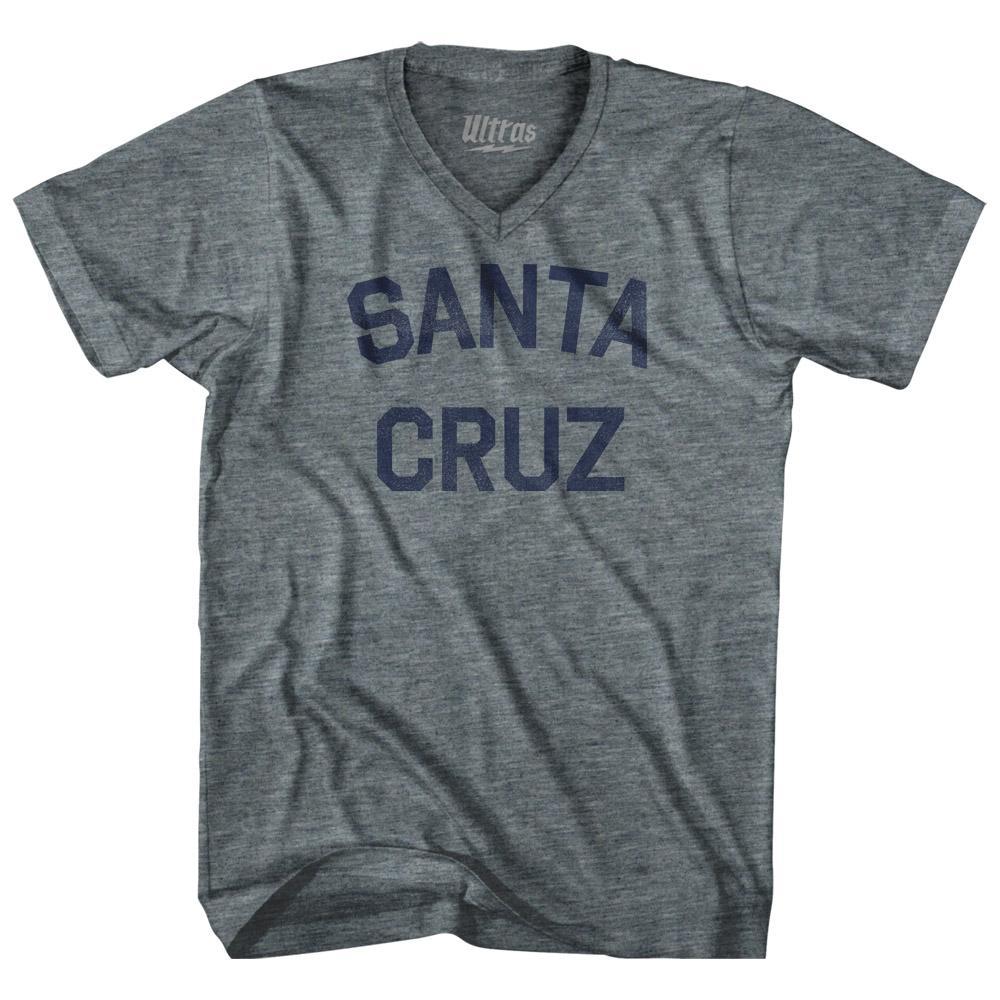 California Santa Cruz Adult Tri-Blend V-neck Womens Junior Cut Vintage T-shirt