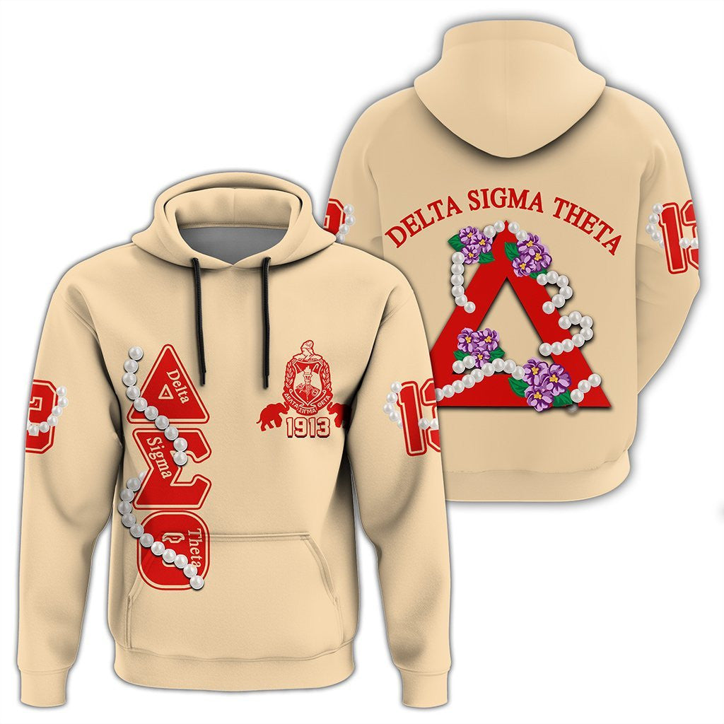 Sorority Hoodie – Delta Sigma Theta Pearl Cream Pullover Hoodie