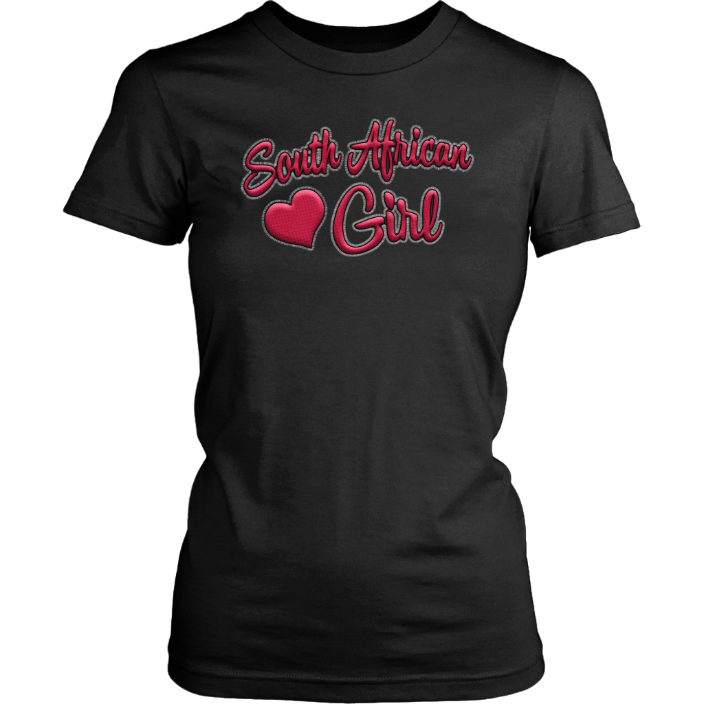 South African Girl 3D Text T-Shirt