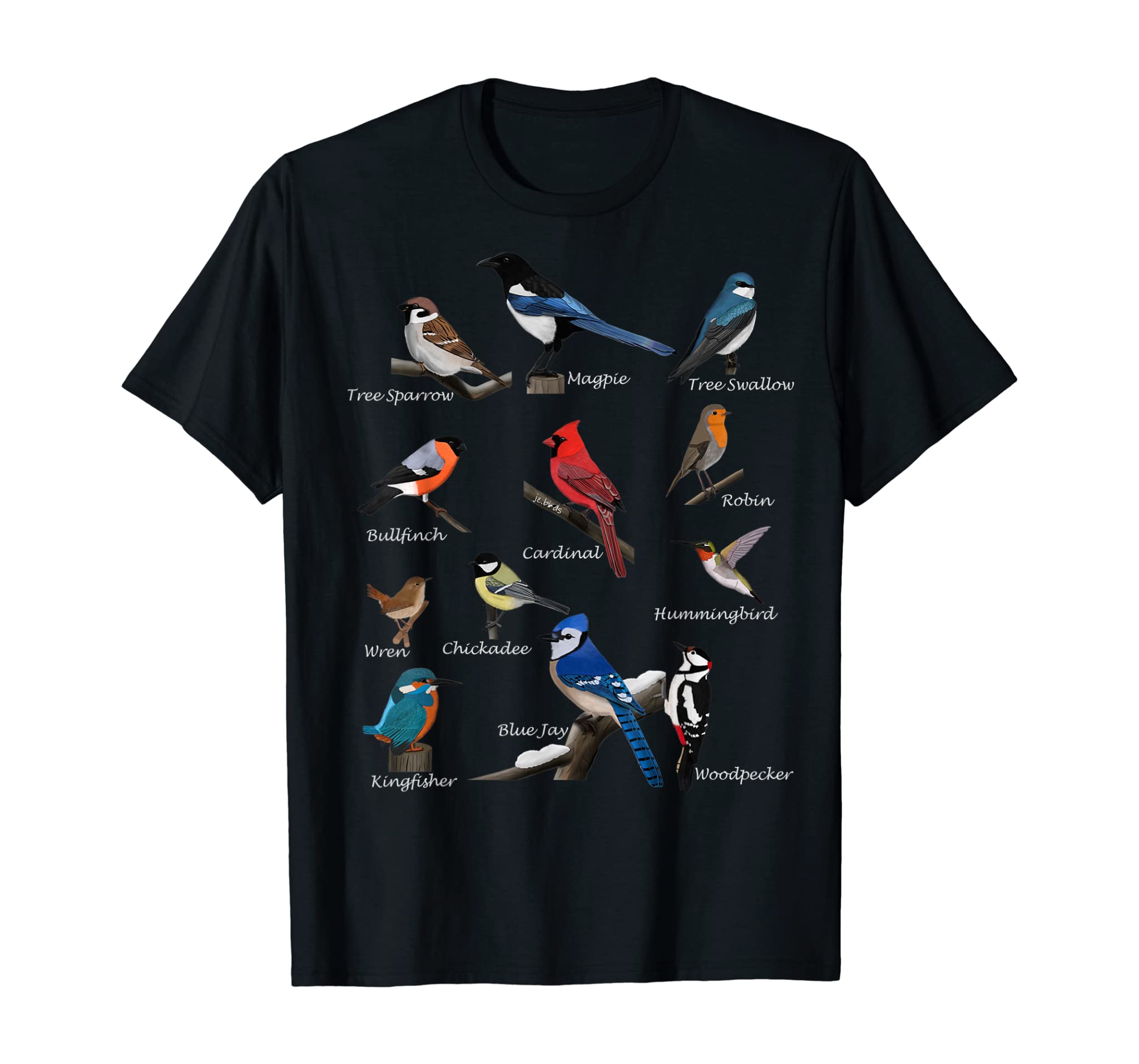 Birds Cardinal Blue Jay Hummingbird Ornithologist Biologist T-Shirt