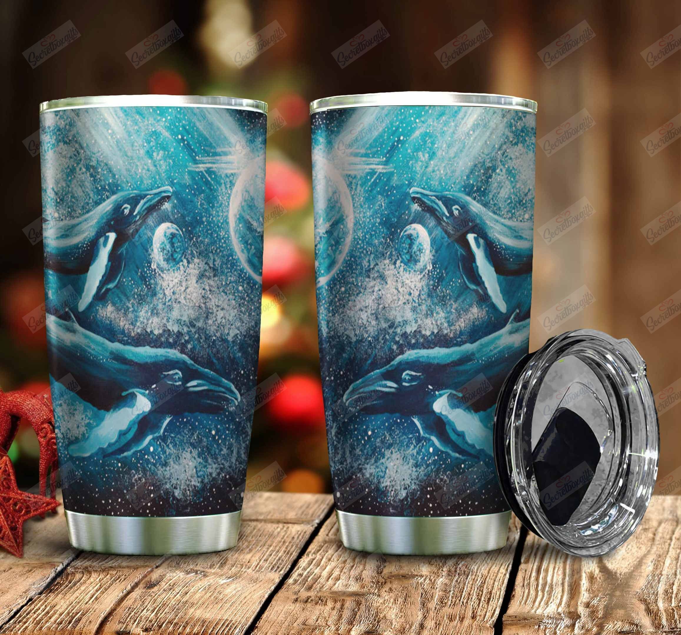 Personalized Whale Nc1411442Cl Stainless Steel Tumbler Customize Name, Text, Number