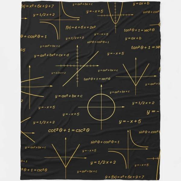 Abstract Math Pattern Fleece Blanket Home Decor Bedding Couch Sofa Soft And Comfy Cozy Gift For Student Teacher Gift For Math Lover