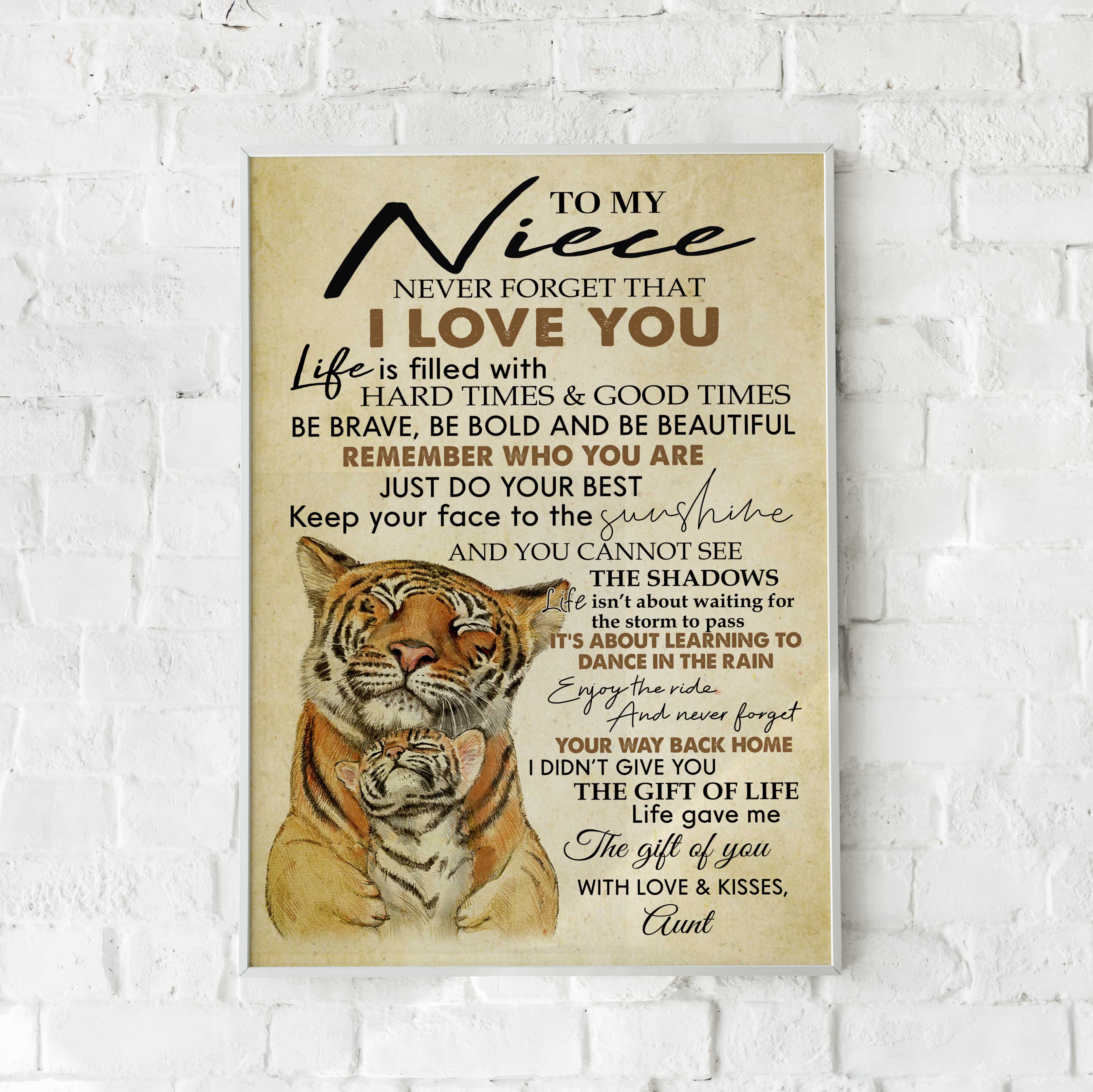 Personalized Poster From Aunt / Uncle To Niece, Remember Who You Are