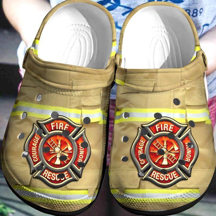 Firefighter Personalized Clog, Custom Name, Text, Color, Number Fashion Style For Women, Men, Kid, Print 3D Black Sole Be Brave