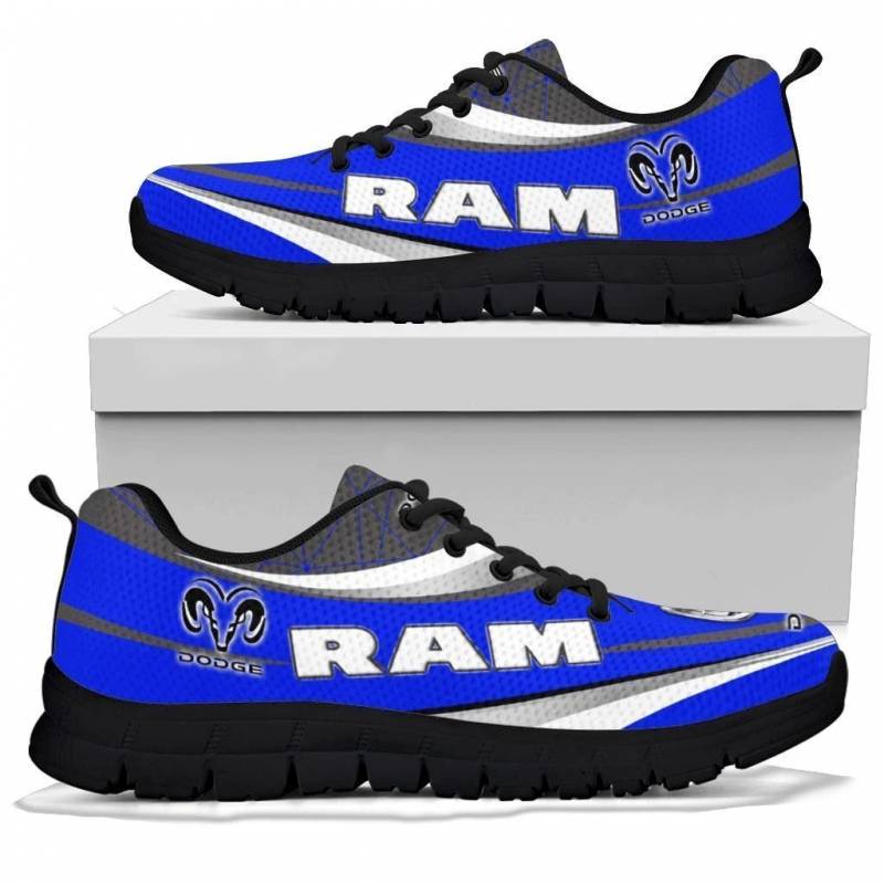 3D Printed Dodge RAM- BDA Sneakers Ver2 For Men & Women (Blue)