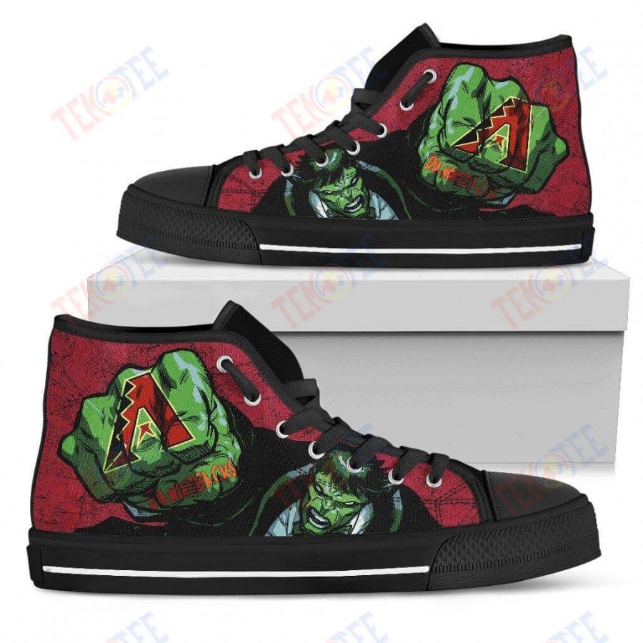 Mens Womens Arizona Diamondbacks Hulk Punch High Top Shoes 3D Printable TMT463