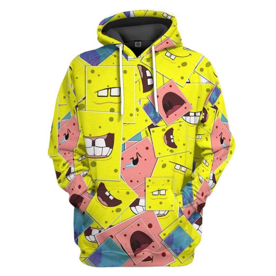 Gearhuman 3D SpongeBob and Patrick Star Custom Fleece Hoodie Apparel ...