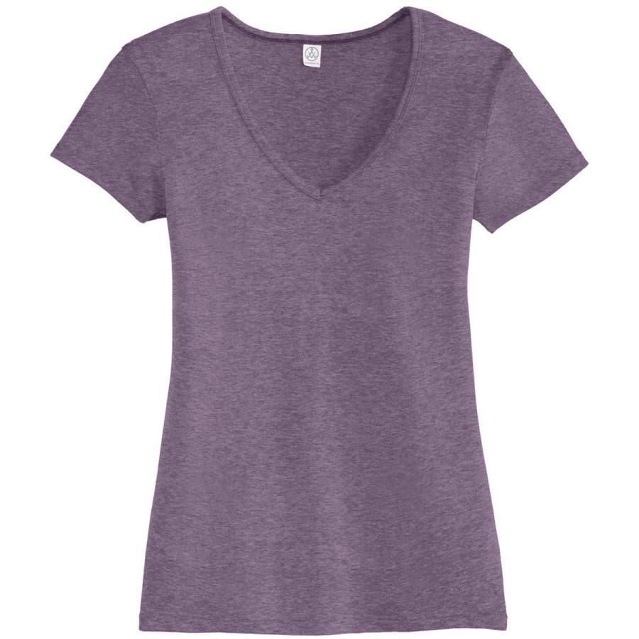 Alternative Apparel Women’s Vintage Iris The Keepsake V-Neck Vintage 50/50 Tee