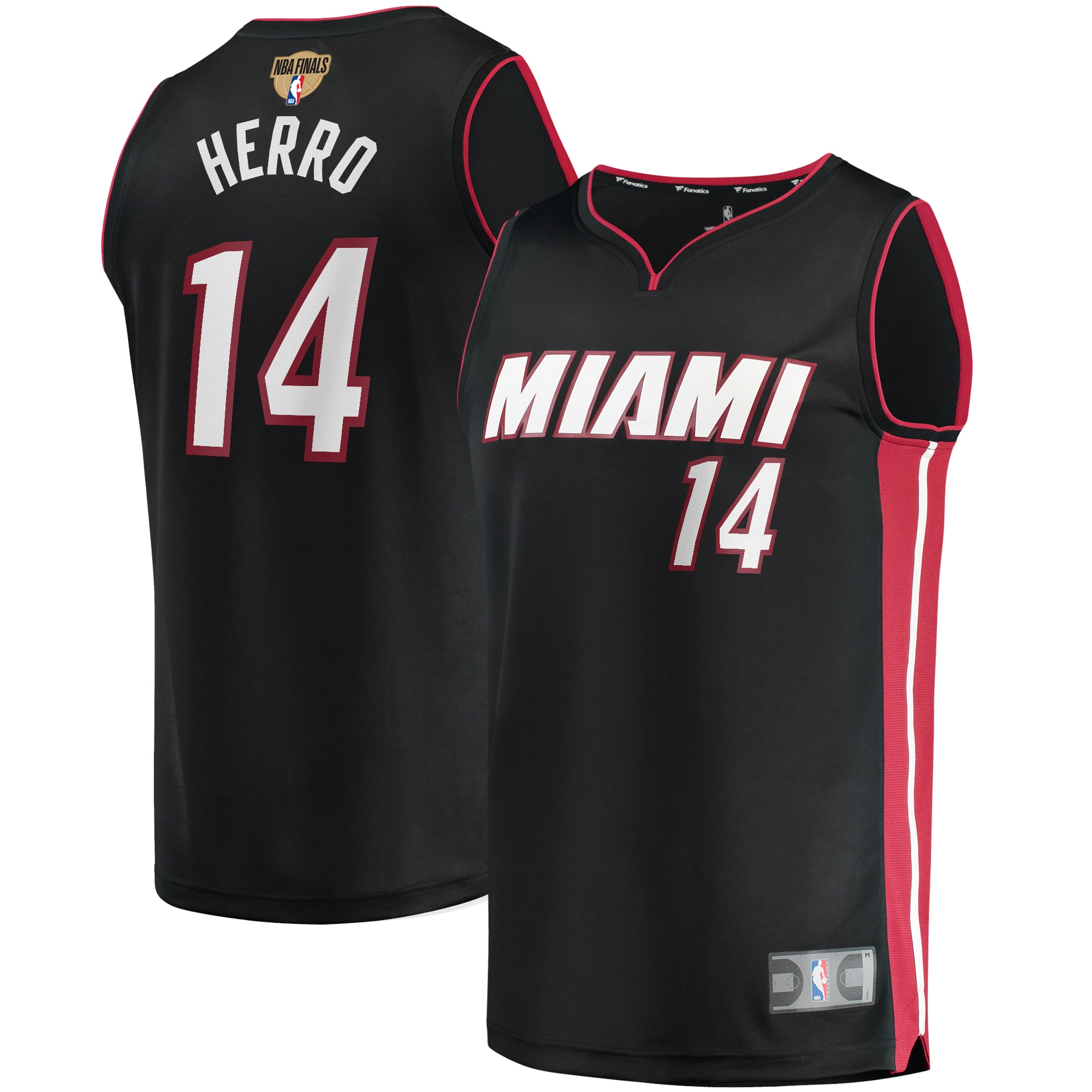 Tyler Herro Miami Heat Fanatics Branded 2020 NBA Finals Bound Fast Break Replica Jersey Black – Icon Brandedition