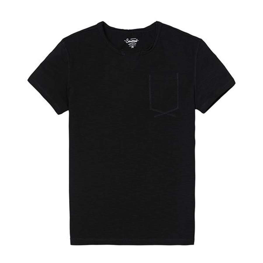 Summer New T Shirt Men Slim Fit Cotton Curl Hem O neck Short Sleeve Clothing