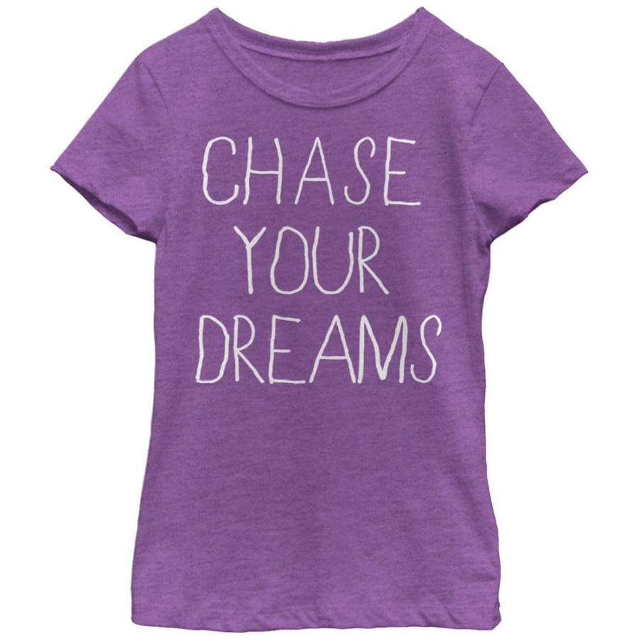 CHIN UP Girl’s Chase Your Dreams  T Shirt Purple Berry