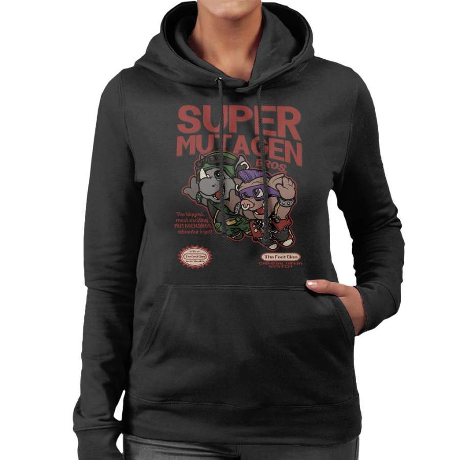 Super Mutagen Bros Teenage Mutant Ninja Turtles Super Mario Mix Women’s Hooded Sweatshirt