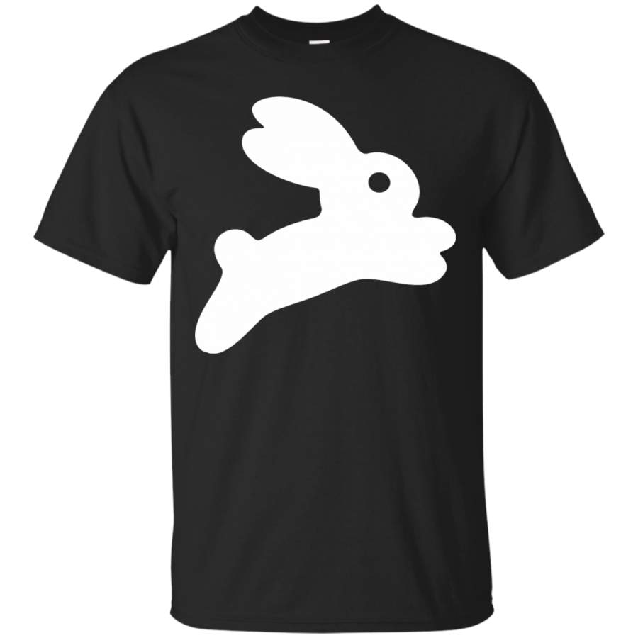 BLACK – Jumping White Bunny T Shirt & Hoodie