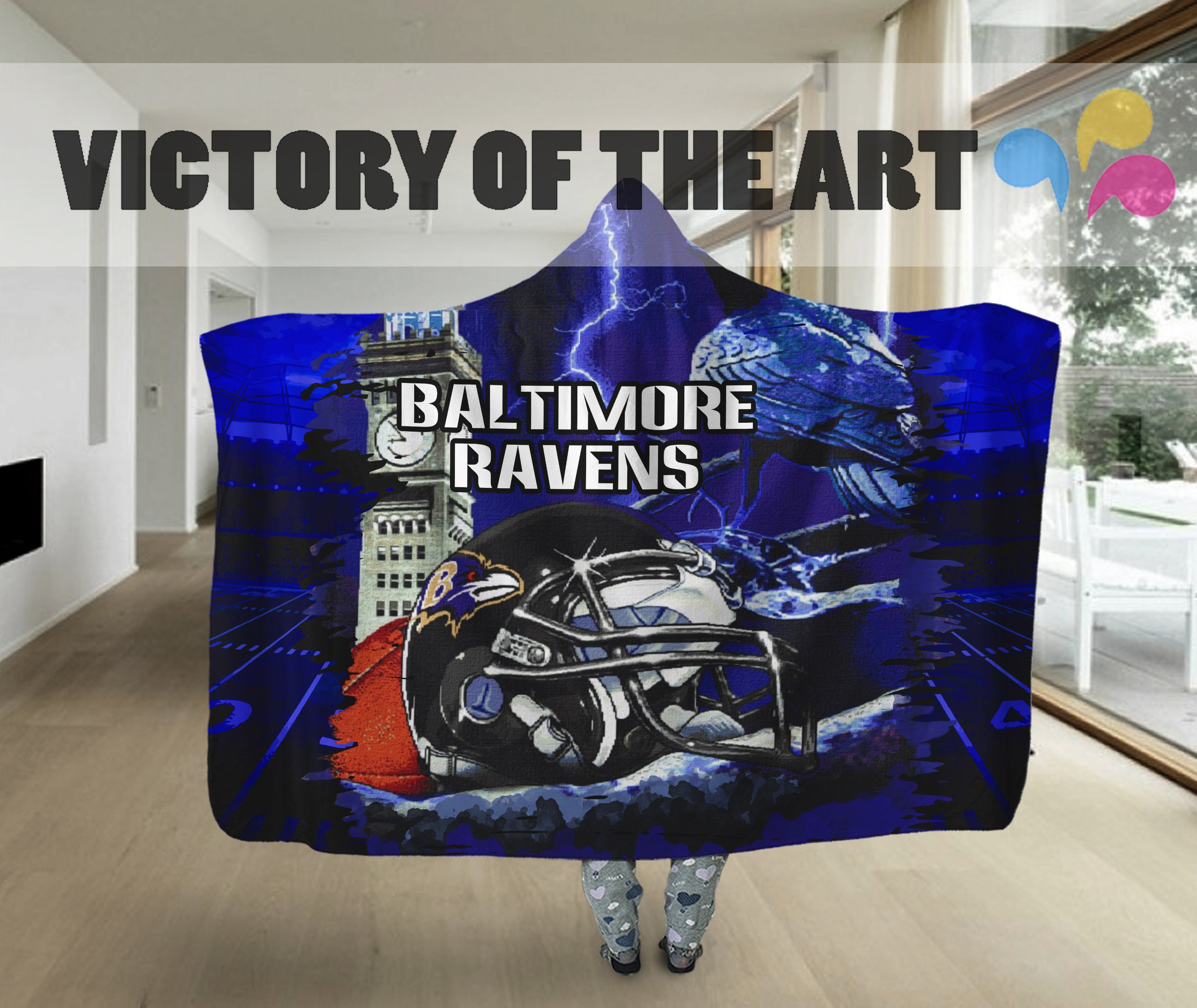 Special Edition Baltimore Ravens Home Field Advantage Hooded Blanket