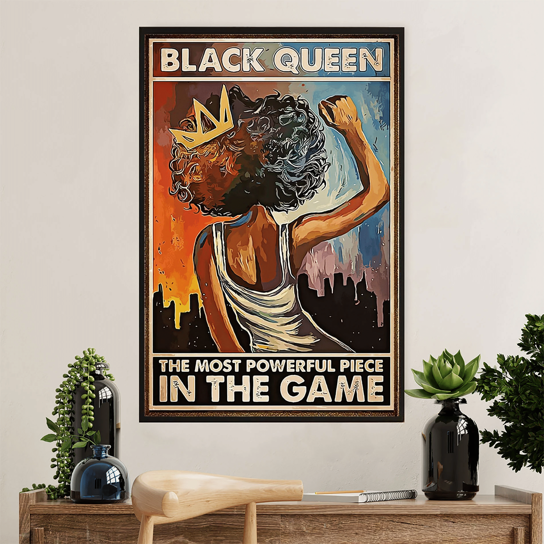 Black Queen Poster Canvas – Gift For Black Girl Evg84585