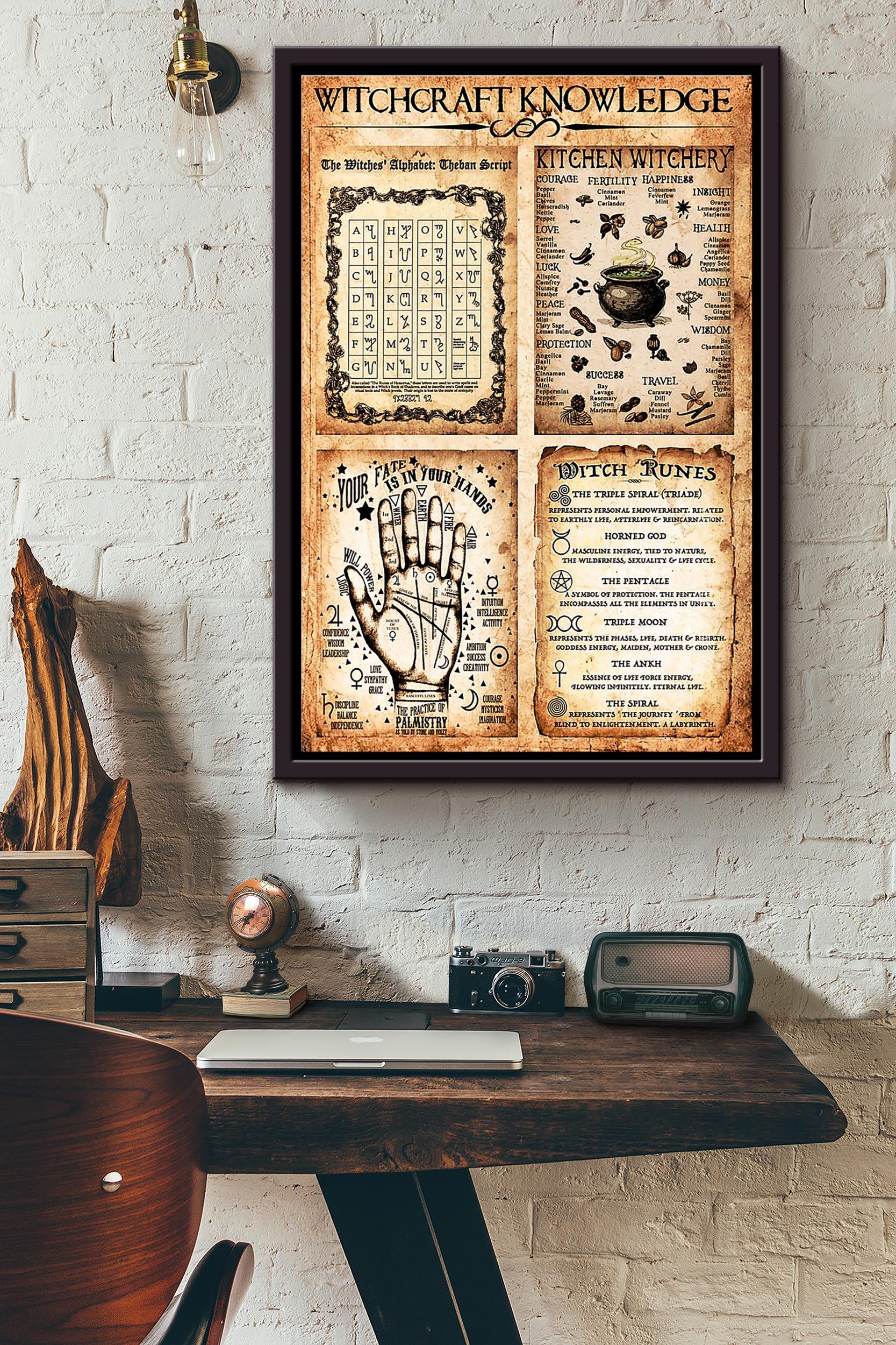 Witch Witchcraft Knowledge Framed Matte Canvas