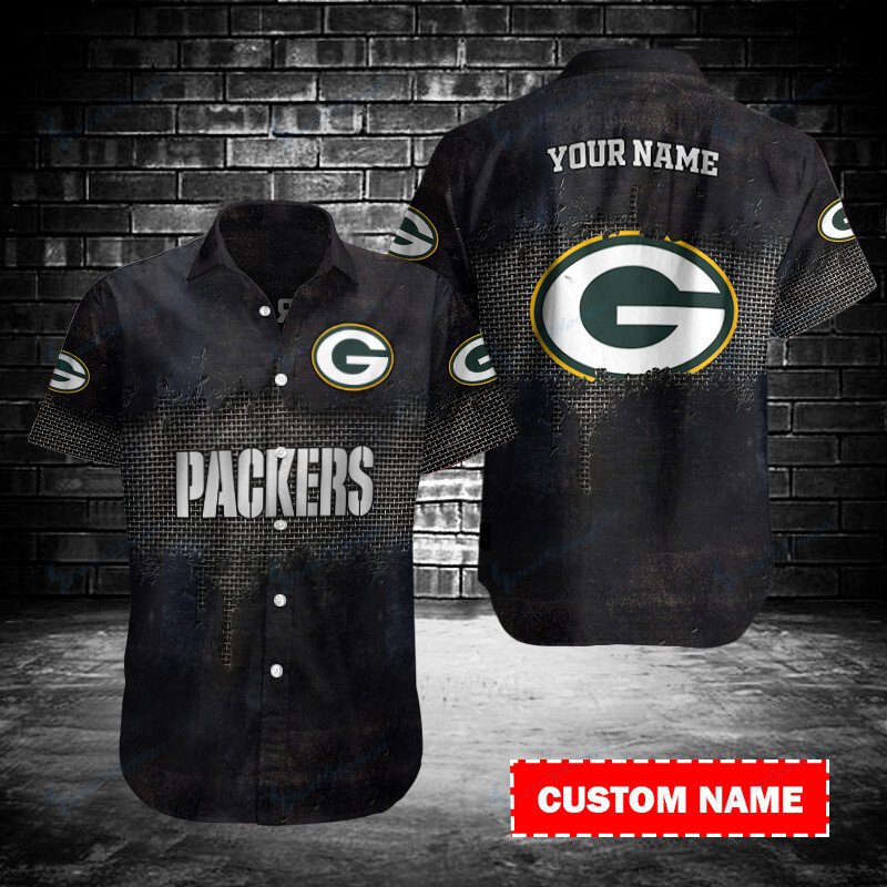 Green Bay Packers Personalized Button Shirt Bb188