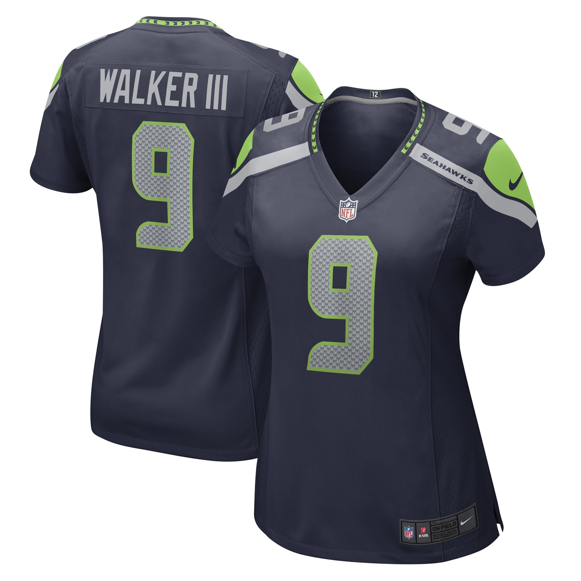 Women’s Seattle Seahawks Kenneth Walker III Navy Player Jersey