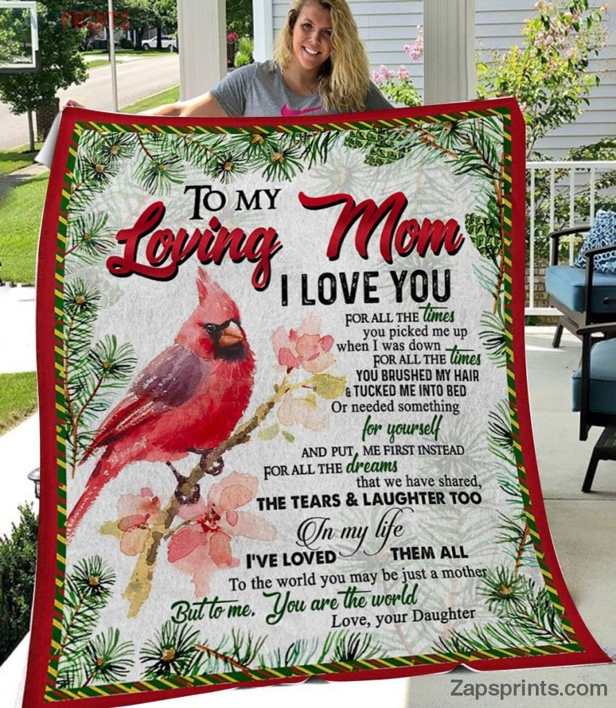 Gift For Mom – Christmas Gift –  To My Mom – Cardinal – For All The Dreams – Blanket