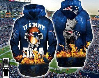 It My New England Patriots Dna Groot Zip 3D Hoodie All Over Print 3D All Over Print best gift personalized