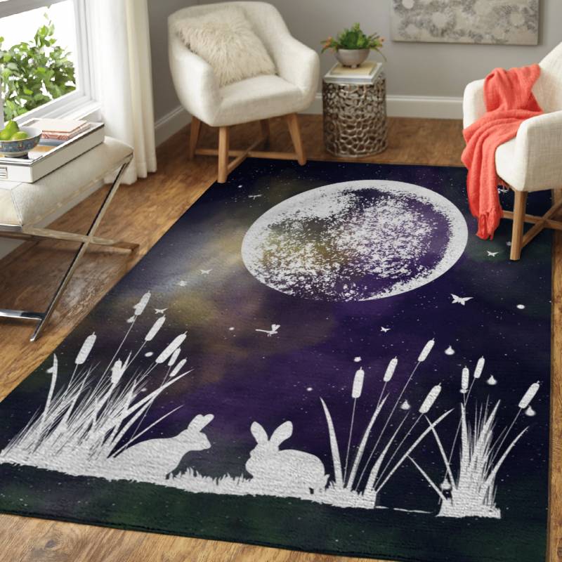 Space and Rabbits – Space And Shadows Area Rug Carpet