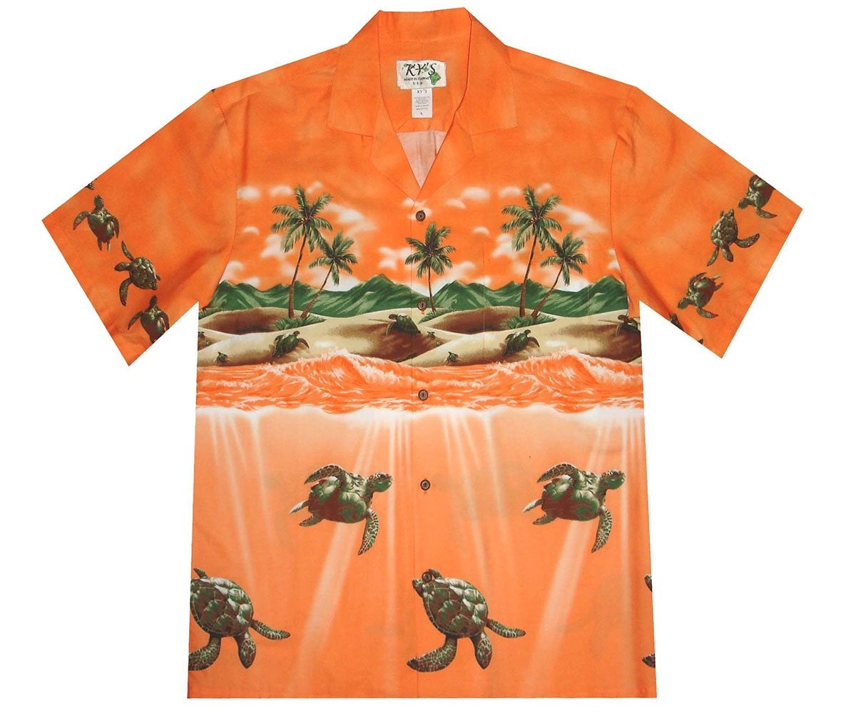 Totally Turtle Orangehawaiian Shirt Made In Summer Beach Shirts Ha101668