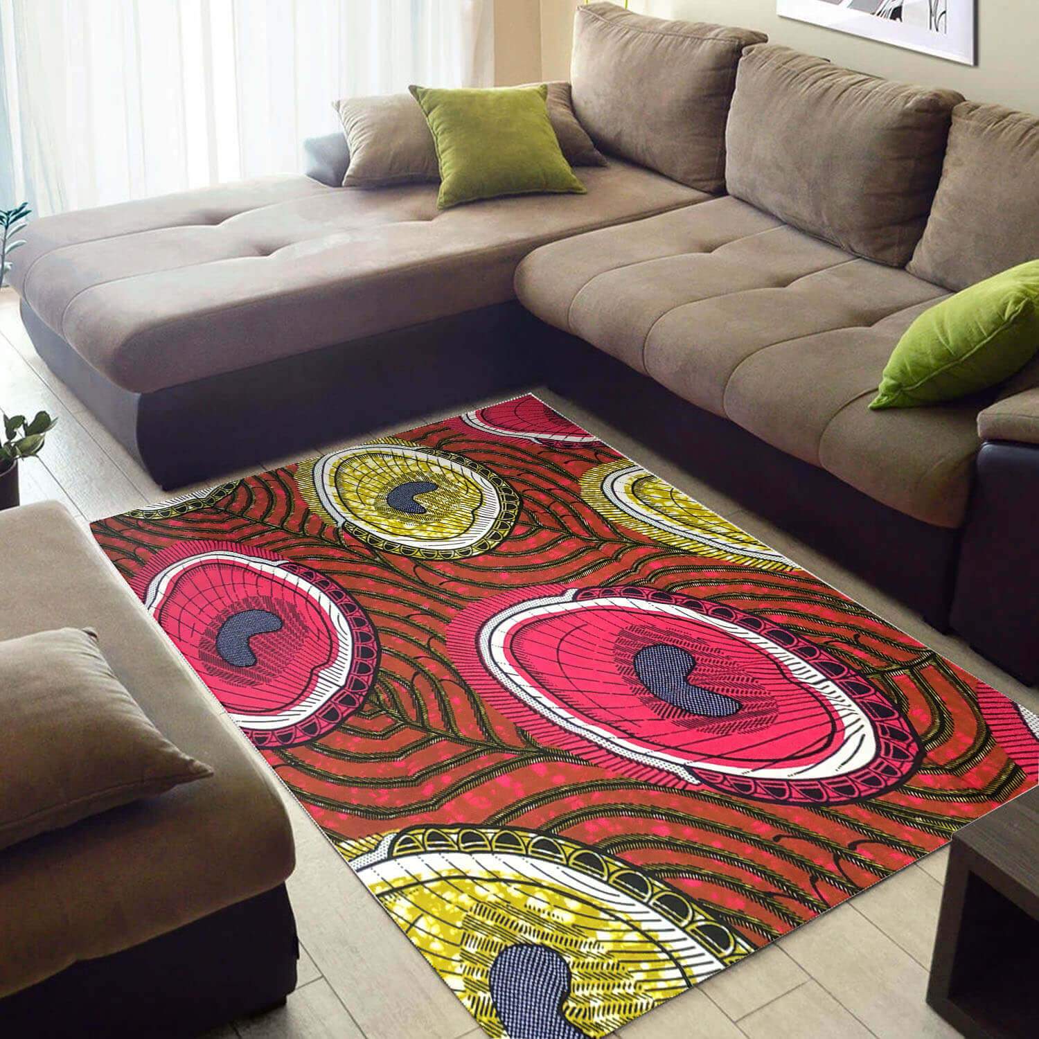 Trendy African Rug Beautiful African Themed Afrocentric Art African Style Floor Rugs African Inspired Living Room WBG3264