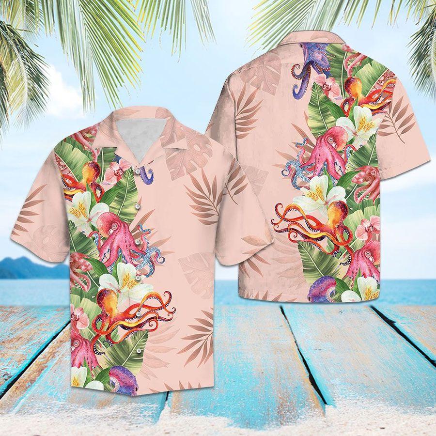 Tropical Octopus Hawaiian Shirt | Unisex | Adult | Hw6584