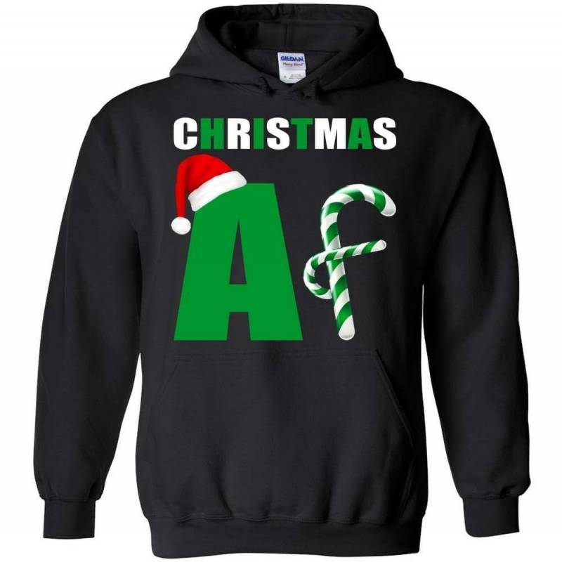 Christmas AF Hoodie, Christmas Candy Cute Adult And Youth Size