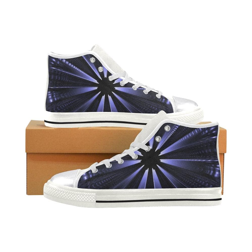 Down The Rabbit Hole Rays Shoes Canvas High Top Shoes For Women