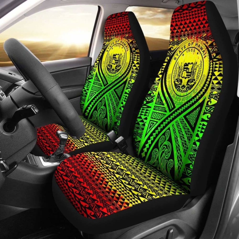 Hawaii Coat Of Arms Tribal Car Seat Covers 105905
