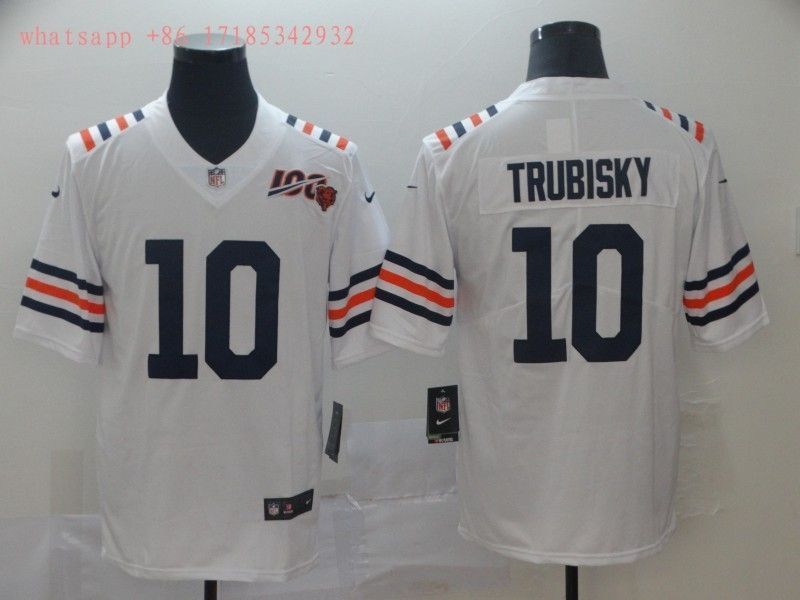 Chicago Bears Mitchell Trubisky #10 NFL 100 2020 White Jersey Jersey