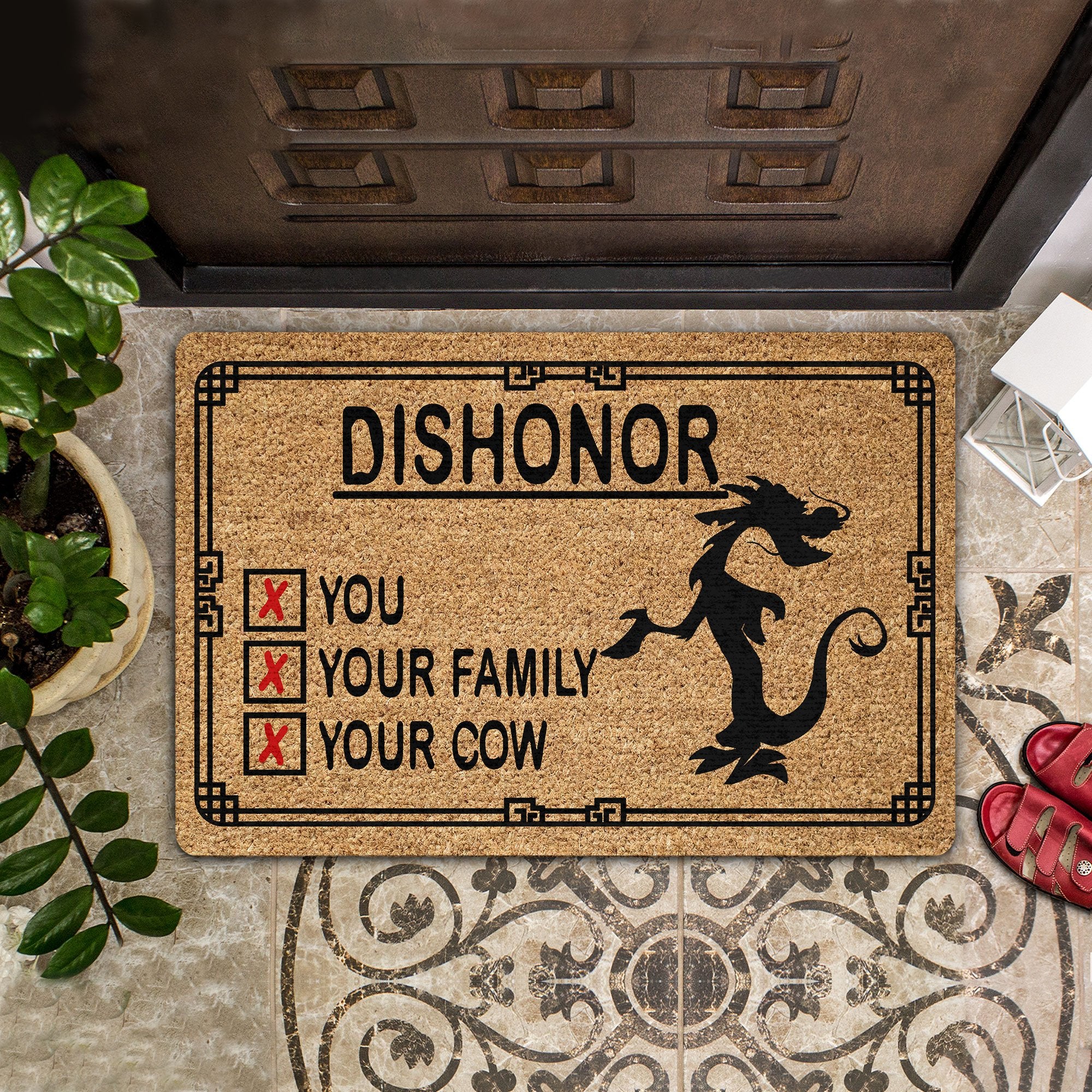 Dishonor Coir Pattern All Over Printing Doormat Pre2026