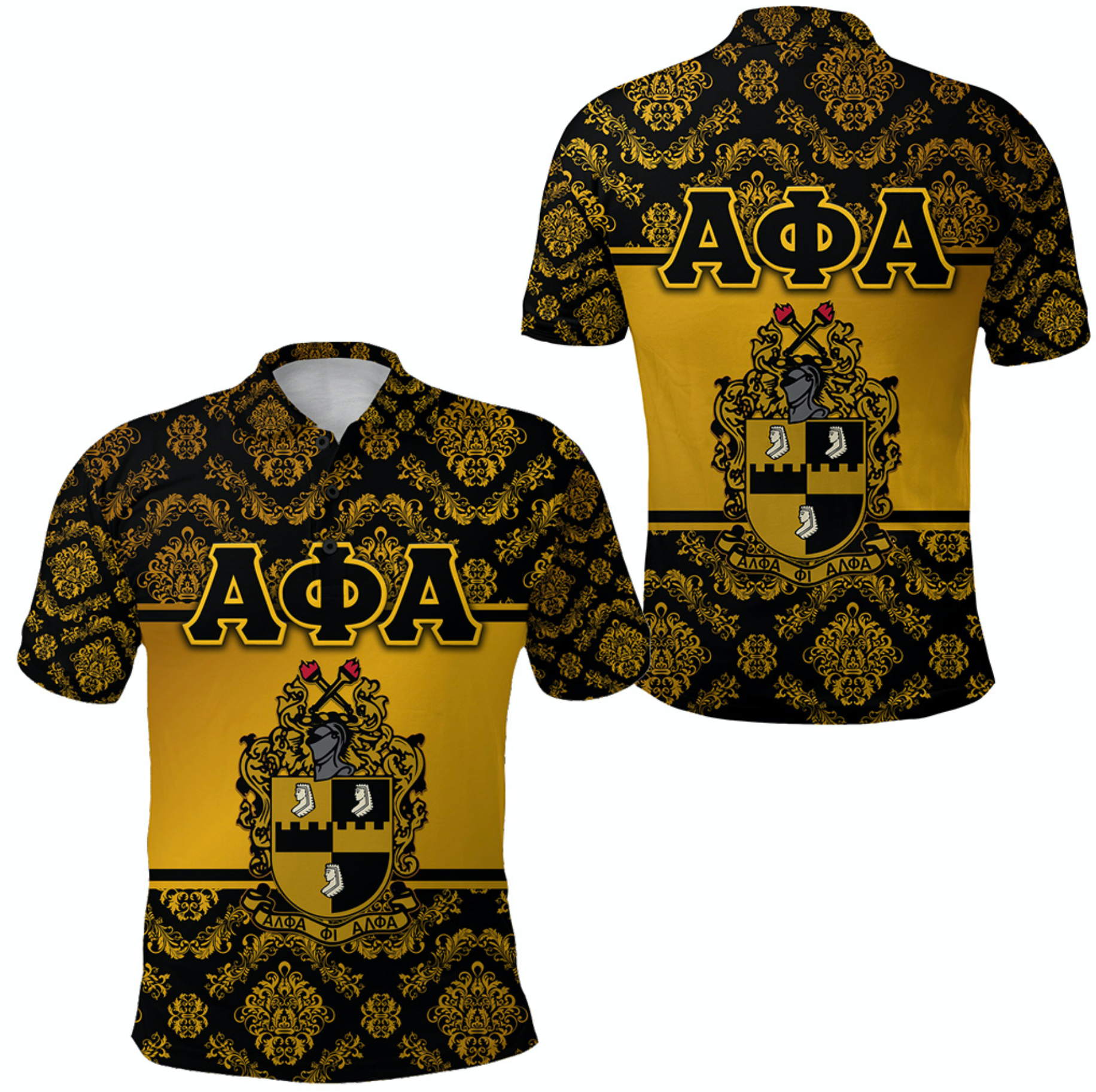 Alpha Phi Alpha Fraternity Polo Shirt Vintage Vibes Lt8